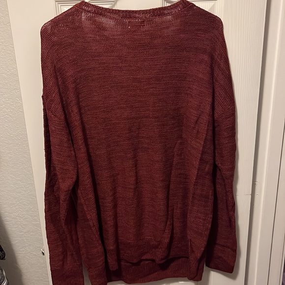 Maroon Cable Knit Sweater - Picture 3 of 3